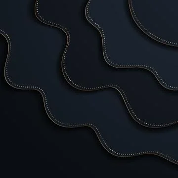 Bright paper cut background with waves layers. Stock Illustration