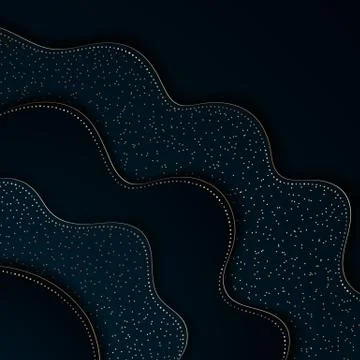 Bright paper cut background with waves layers. Stock Illustration