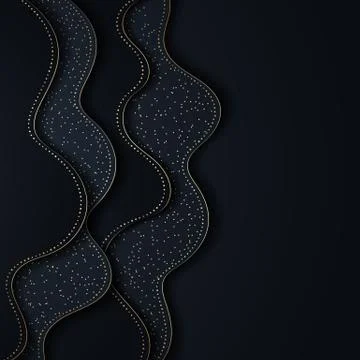 Bright paper cut background with waves layers. Stock Illustration