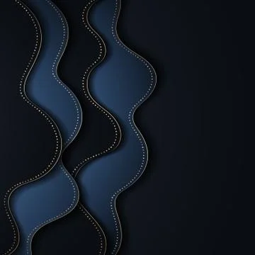 Bright paper cut background with waves layers. Stock Illustration