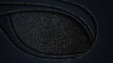 Bright paper cut background with waves layers. Stock Illustration