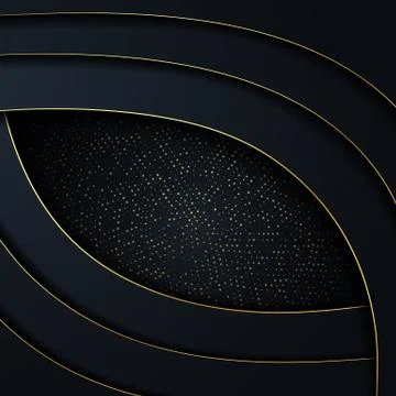 Bright paper cut background with waves layers. Stock Illustration