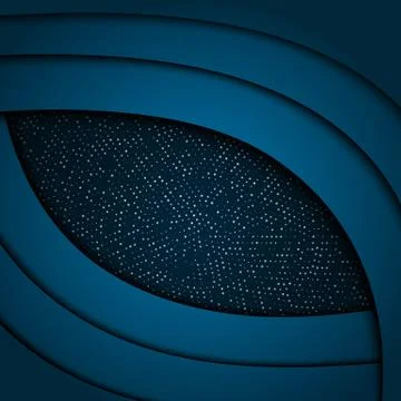 Bright paper cut background with waves layers. Stock Illustration