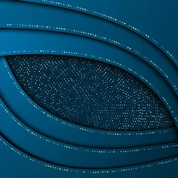 Bright paper cut background with waves layers. Stock Illustration