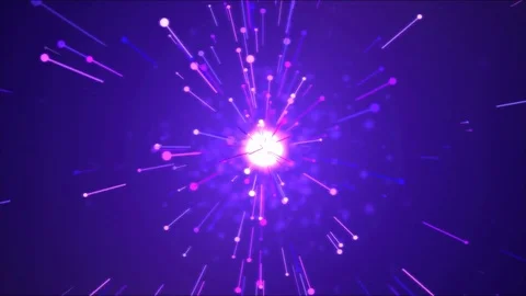 Bright Particle Emitting Light Effect Animation - Loop Violet Stock Footage 83707662