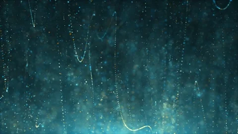 Bright particles drift and sparkle against a dark background Stock Footage 328172707