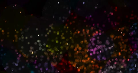 Bright Particles Soar in the Dark 4K Stock Footage 130496545