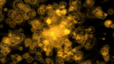 Bright particular explosion with dark circular shock waves rotating and Stock Footage 248610414