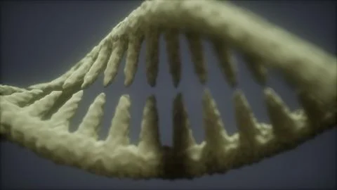 Bright particulate 3D rendered DNA Stock Illustration