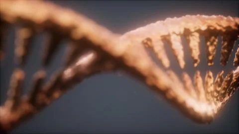 Bright particulate 3D rendered DNA Stock Illustration