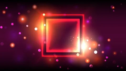 Bright party background, abstract red gold frames on a dark background, place Stock Illustration