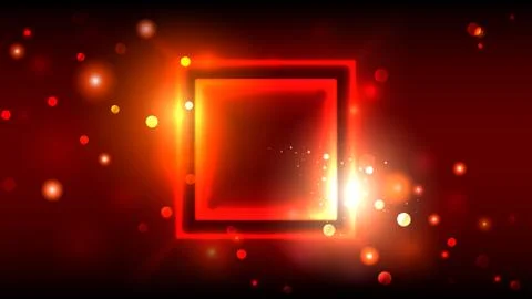 Bright party background, abstract sparkling golden frame on dark background Stock Illustration