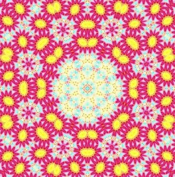 Bright pattern background with abstract flower Stock Illustration