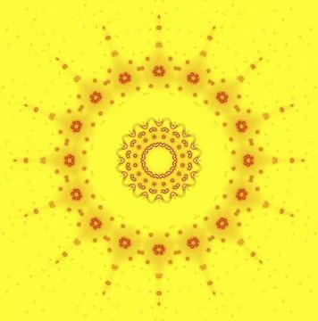 Bright pattern background with abstract sun Stock Illustration