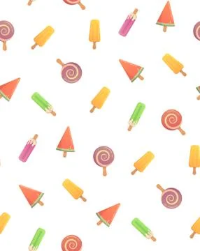 Bright pattern of the candy store Stock Illustration