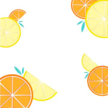 Bright pattern of citrus fruit slices. Orange vector Stock Illustration