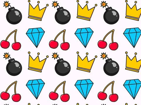 Bright pattern, comic elements. Pop art pattern. Vector illustration 库存插图