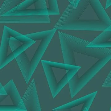 A bright pattern consisting of green triangles on a green background Illustrazione stock
