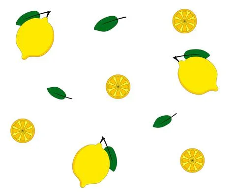 Bright pattern with lemons Stock Illustration