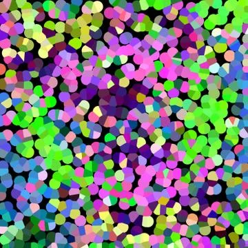 Bright pattern. Mosaic of geometric shapes. Colored dots. Abstract background Stock Illustration