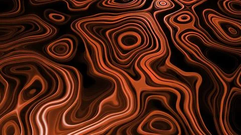 Bright pattern with oval lines in motion. Design. 3D pattern of moving fluid Stock Illustration