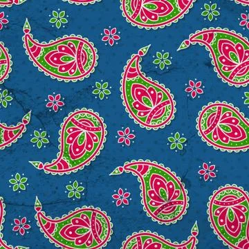 Bright pattern with paisley. イラスト素材
