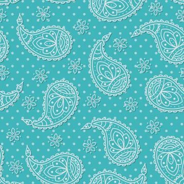 Bright pattern with paisley. Stock Illustration