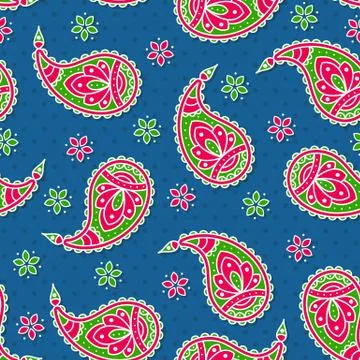 Bright pattern with paisley. イラスト素材