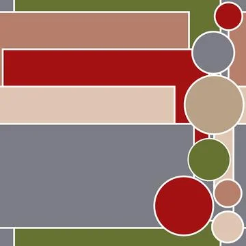 Bright pattern of rectangles and circles. イラスト素材