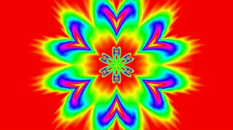 Bright pattern on a red background Stock Footage 10838841