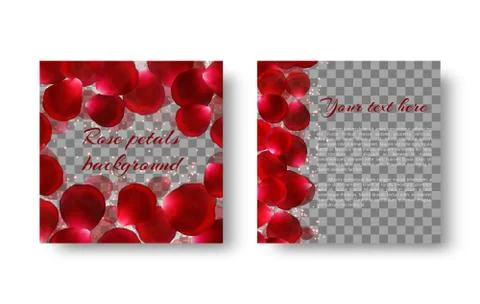 Bright pattern with red rose petals Stock Illustration