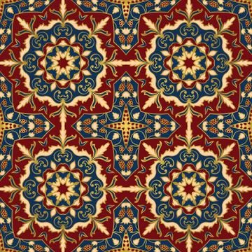 Bright pattern for shawl. Stock Illustration