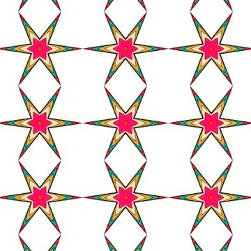 Bright pattern in style of the fifties red, orange and neon Illustrazione stock