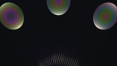 Bright patterns and colorful circles create an abstract Video stock 338398298