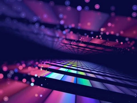 Bright perspective background - abstract digitally generated ima Stock Illustration