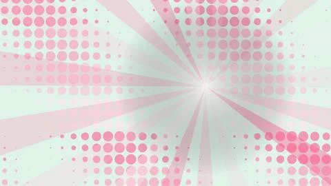 Bright pink abstract background with dotted pattern and rays Stock Illustration