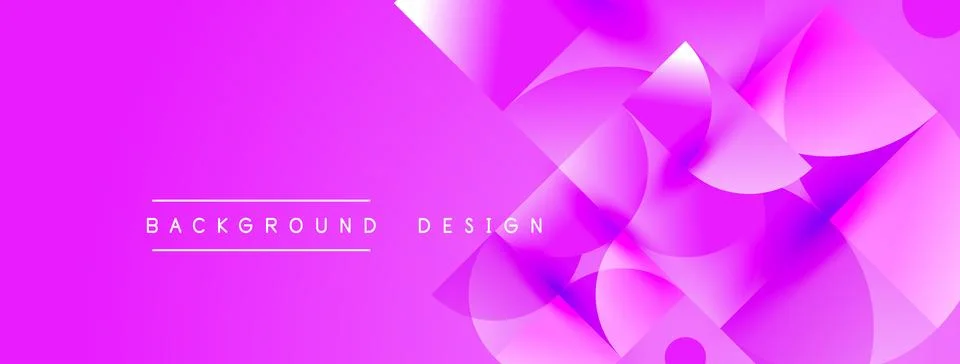Bright pink abstract background. Overlapping shapes create dynamic visual e.. Illustrazione stock