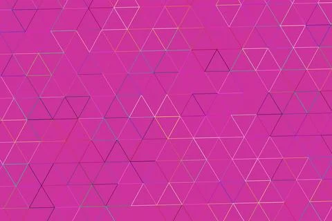 Bright pink abstract geometric pattern with triangles and lines Stock Illustration