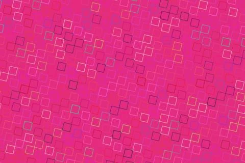 Bright pink abstract pattern with squares and digital style Stock Illustration