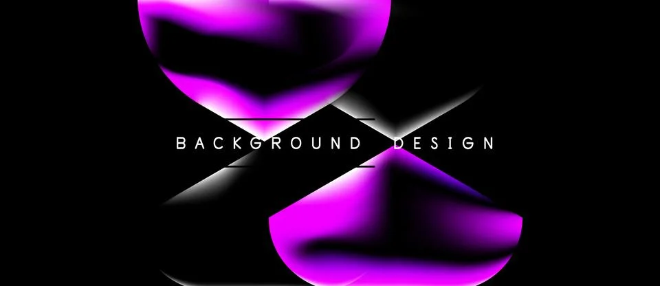 Bright pink abstract shape dominates black background. Text reads background Stock Illustration