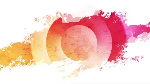 Bright pink and orange abstract grunge blot texture retro motion background Stock Footage 335677023