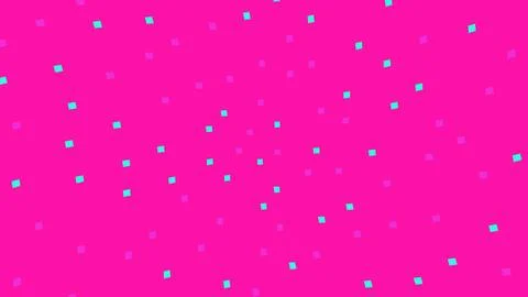Bright pink background with scattered small teal squares イラスト素材