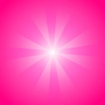 Bright Pink Background texture with Sunburst Rays in comics, pop art style. Stock Illustration