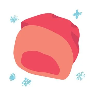 Bright pink beanie Stock Illustration
