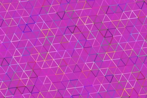 Bright pink geometric pattern with glowing triangle shapes Stock Illustration