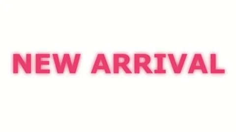 Bright Pink Glowing NEW ARRIVAL Text Animation on White Background for Onli.. 库存影片 330280094