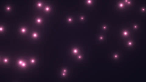Bright pink glowing particles on dark background Stock Footage 338004447
