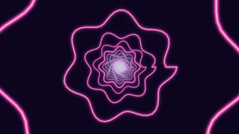 Bright pink light forms spiral patterns in dark background Stock Footage 337389188