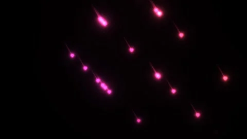 Bright pink light trails moving through a dark background Stock Footage 338232488