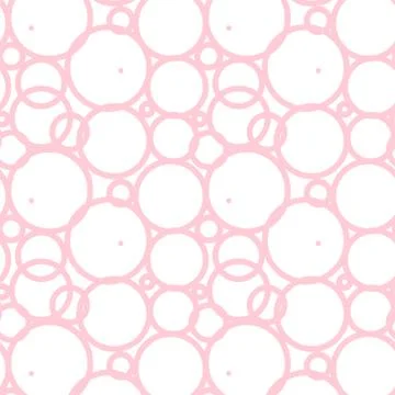 Bright pink line geometric circle seamless pattern Stock Illustration